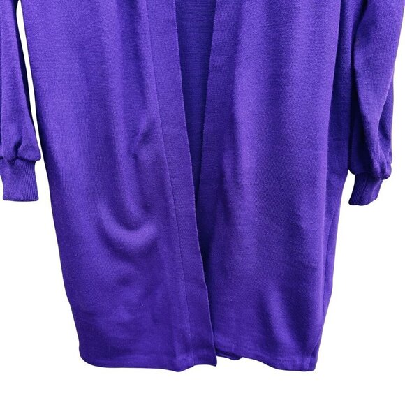 VFC7 Originales Vintage Womens Purple Open Front Embroidered Sequin Cardigan XL - Picture 12 of 12